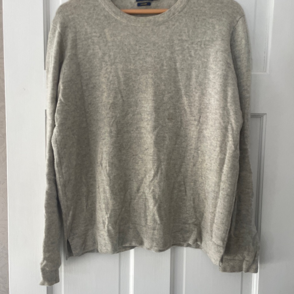Polo by Ralph Lauren Light Gray Crewneck Sweater Womens Cashmere xl